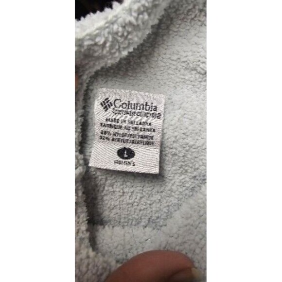 Columbia women's SZ L Cozy Striped Knit Cowl Neck Soft Sherpa Sweater. - Picture 4 of 4